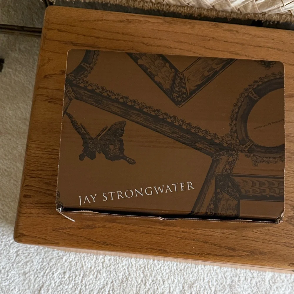 Jay Strongwater- NEW in box with original packing. Ruffled mirrored tray.
